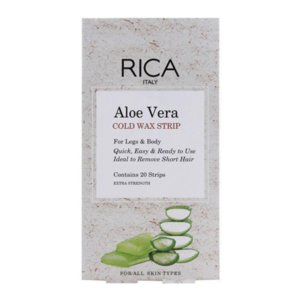 RICA ALOE VERA WAXING 20 STRIPS FOR LEGS & BODY