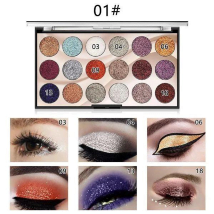 MISS ROSE PALLETE OF 18 EYESHADOW COLORS 02